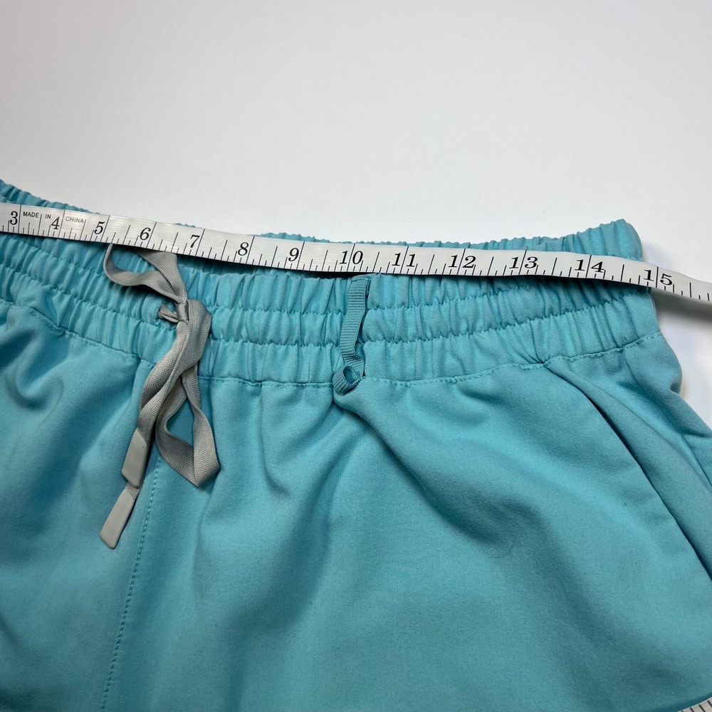 FIGS Technical Collection Scrub Pants Women XL Aqua Teal Straight Leg Drawstring - Picture 5 of 13